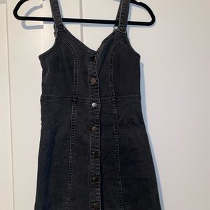 BDG black button down dress